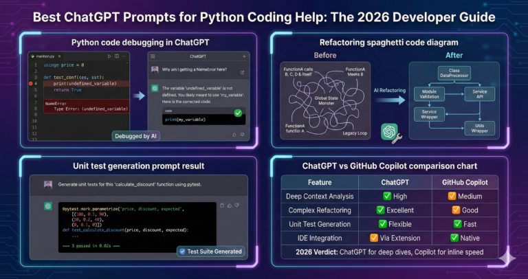 Best ChatGPT Prompts for Python Coding Help The 2026 Developer Guide
