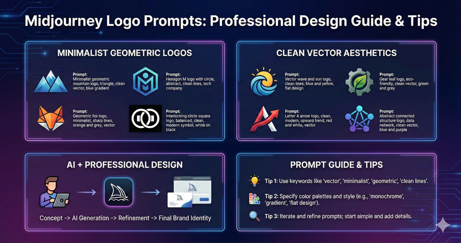 Midjourney Logo Prompts Professional Design Guide & Tips
